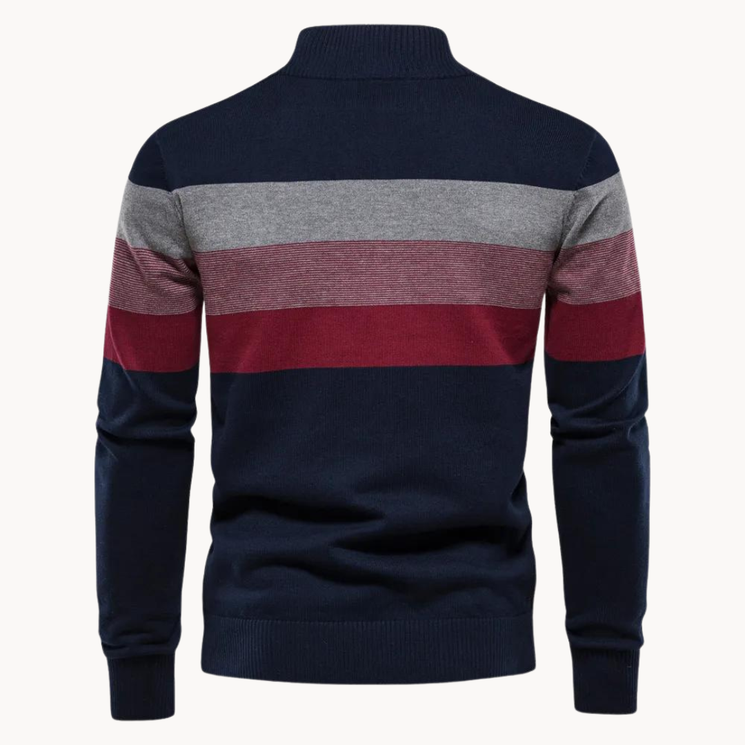 Callen - Stretch Knit Quarter-Zip Sweater | By Julian & Claire Toronto