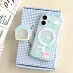 Transparent blue house iPhone case