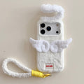 Furry phone case with white angel wings 🪽🫧Phone Case (No Shipping Costs Worldwide)