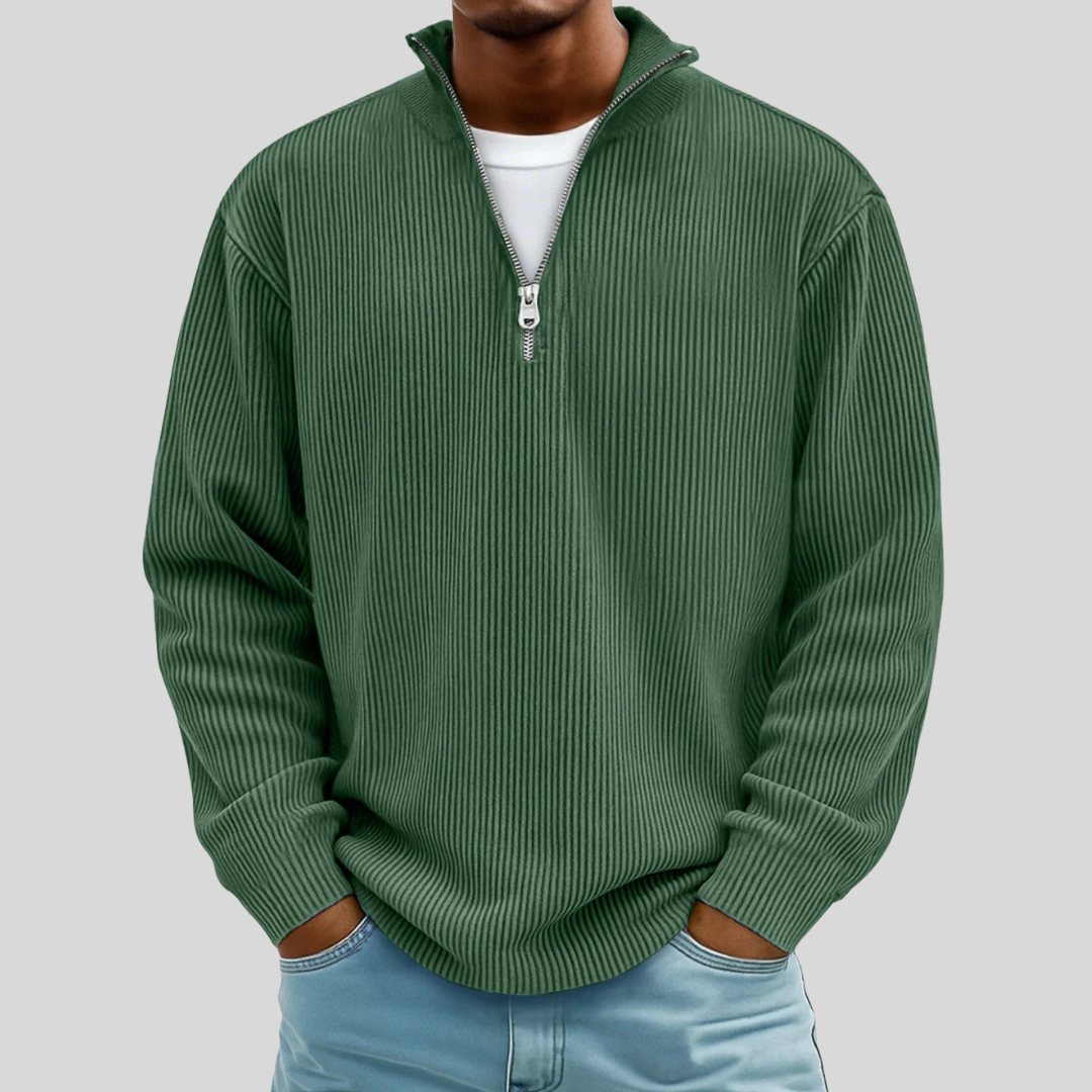 Army Green Morgan - Stylish Casual Sweater | By Julian & Claire Toronto