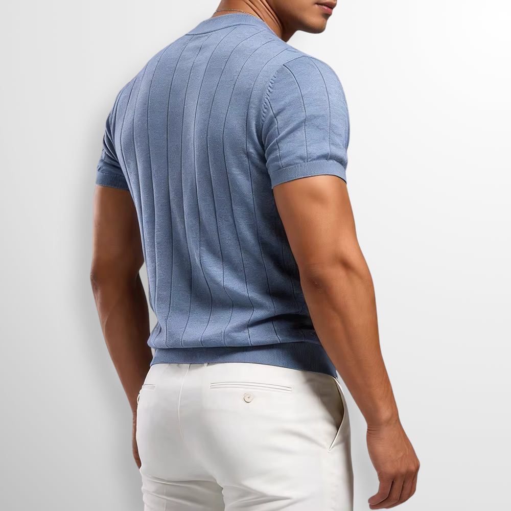 Jonas - Modern Textured Short Sleeve T-Shirt | By Julian & Claire Toronto