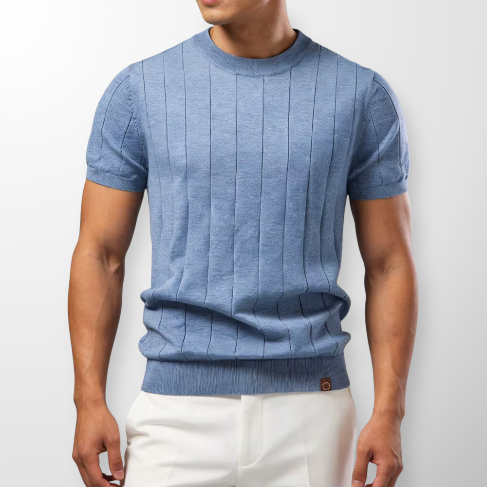 Jonas - Modern Textured Short Sleeve T-Shirt | By Julian & Claire Toronto