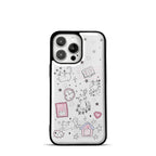 🎀 line art kitten 🐈‍⬛-Handmade resin drip iphone case