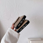 Classic iPhone Case With Card Holder And Strap Light Brown -SJ240513