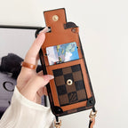 Luxury Black & White Crossbody Chain iPhone Case