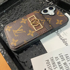 Luxury Card Bag Gold Logo iPhone Case