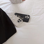 Fashion Gold Logo Leather iPhone Case