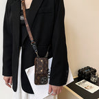 Luxury Card Bag Chain Brown iPhone Case