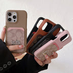Classic Card Bag Leather iPhone Case