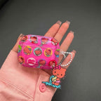 Kitty Pink Cute AirPods Case with Keychain Loop