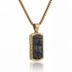 Midnight Obsidian Shield Necklace