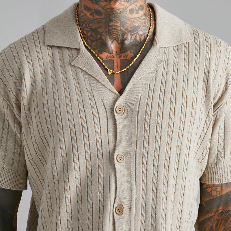 Gallagher - Jacquard Knit Polo Shirt | By Julian & Claire Toronto