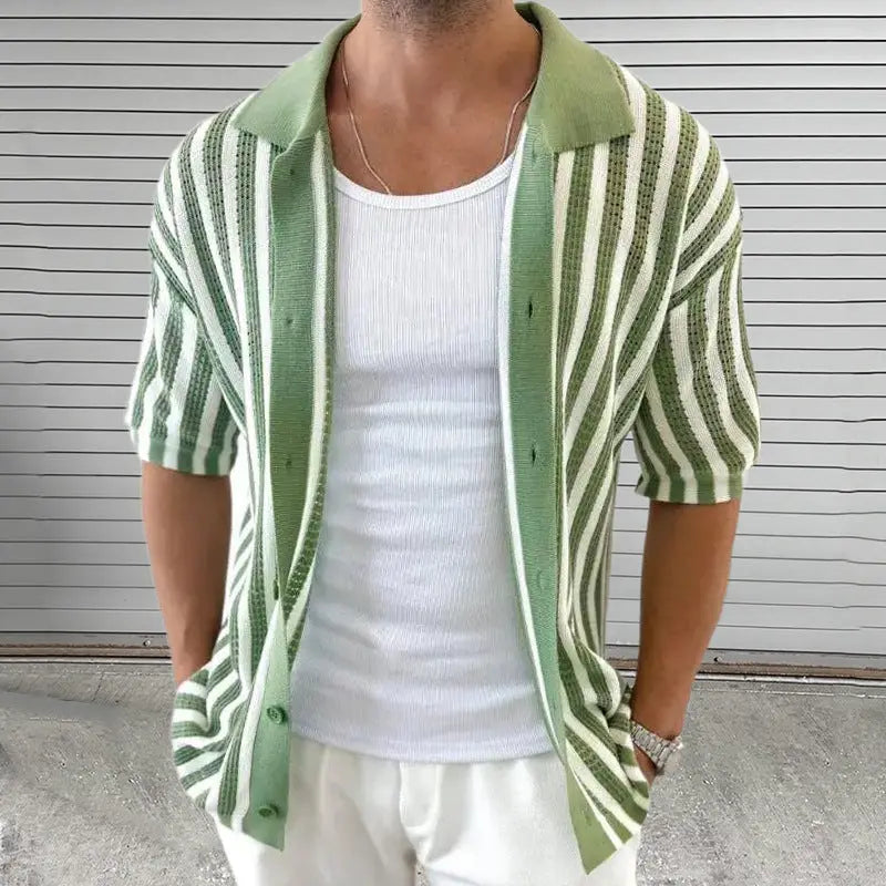 Kaden - Timeless Striped Polo Tee | By Julian & Claire Toronto