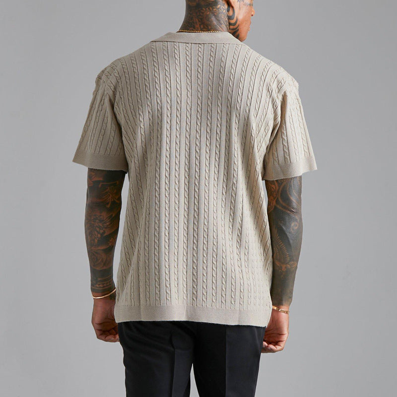 Gallagher - Jacquard Knit Polo Shirt | By Julian & Claire Toronto