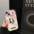 Fashion White & Brown Color Leather iPhone Case