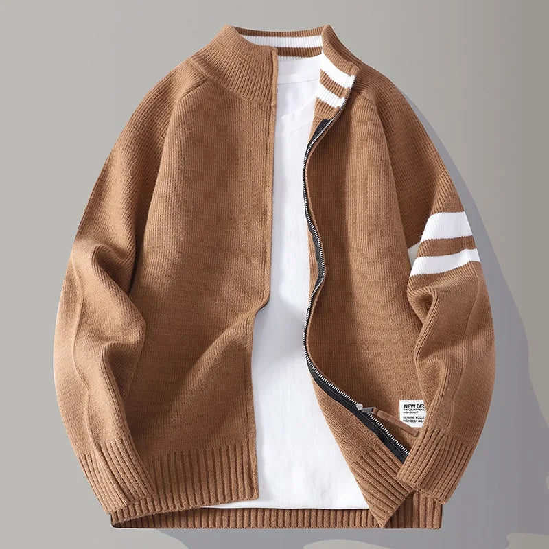 Christopher - Classic Ribbed Zip Sweater | By Julian & Claire Toronto