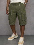 Franky -  Zipper Design Cargo Shorts | By Julian & Claire Toronto