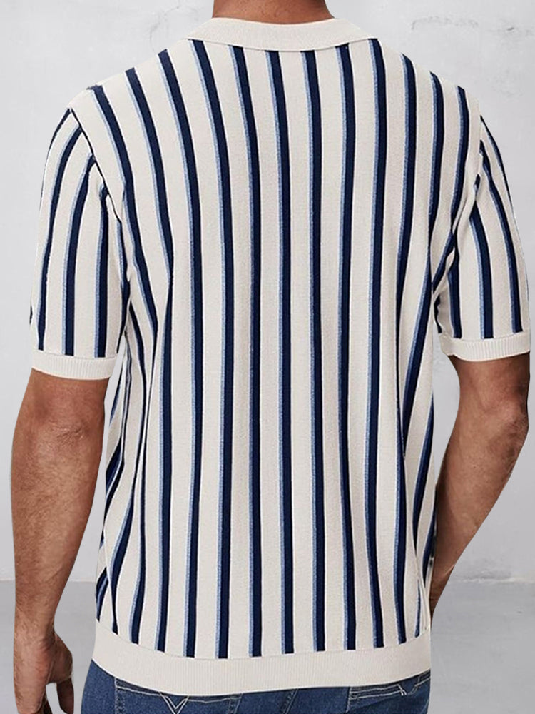 Lewis - Urban Casual Stripe Knit Top | By Julian & Claire Toronto