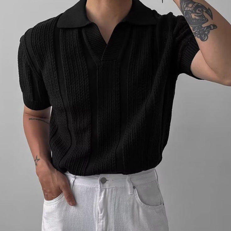 Roger - Classic Knitted Polo Shirt | By Julian & Claire Toronto