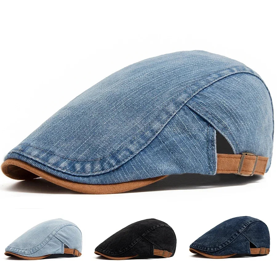 Douglas - Classic Denim Flat Cap | By Julian & Claire Toronto
