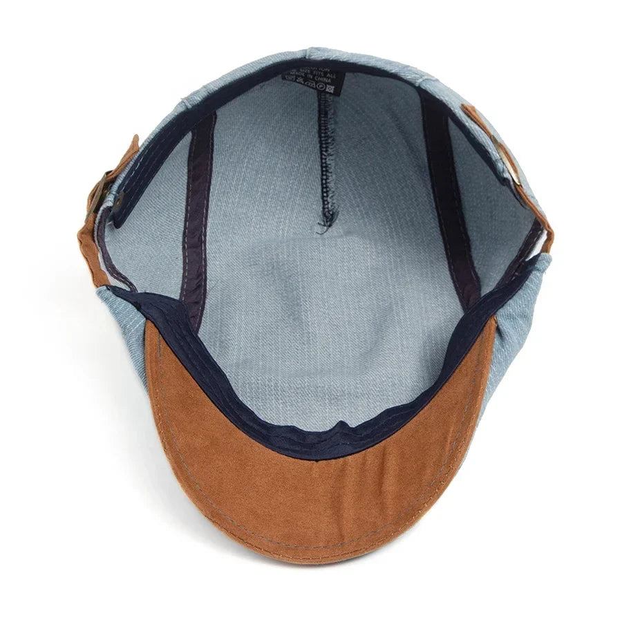 Douglas - Classic Denim Flat Cap | By Julian & Claire Toronto