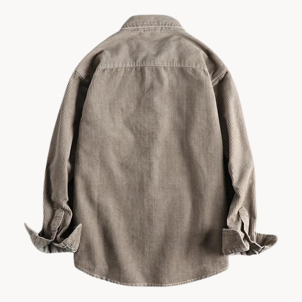 Gavin - Classic Brown Corduroy Long Sleeve Shirt | By Julian & Claire Toronto