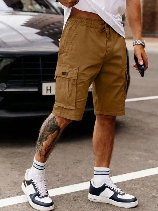 Khaki Elias -  Multi-Pocket Cargo Shorts | By Julian & Claire Toronto