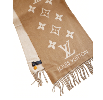 Brown tone full print texture knitted scarf, retro style gift box shawl