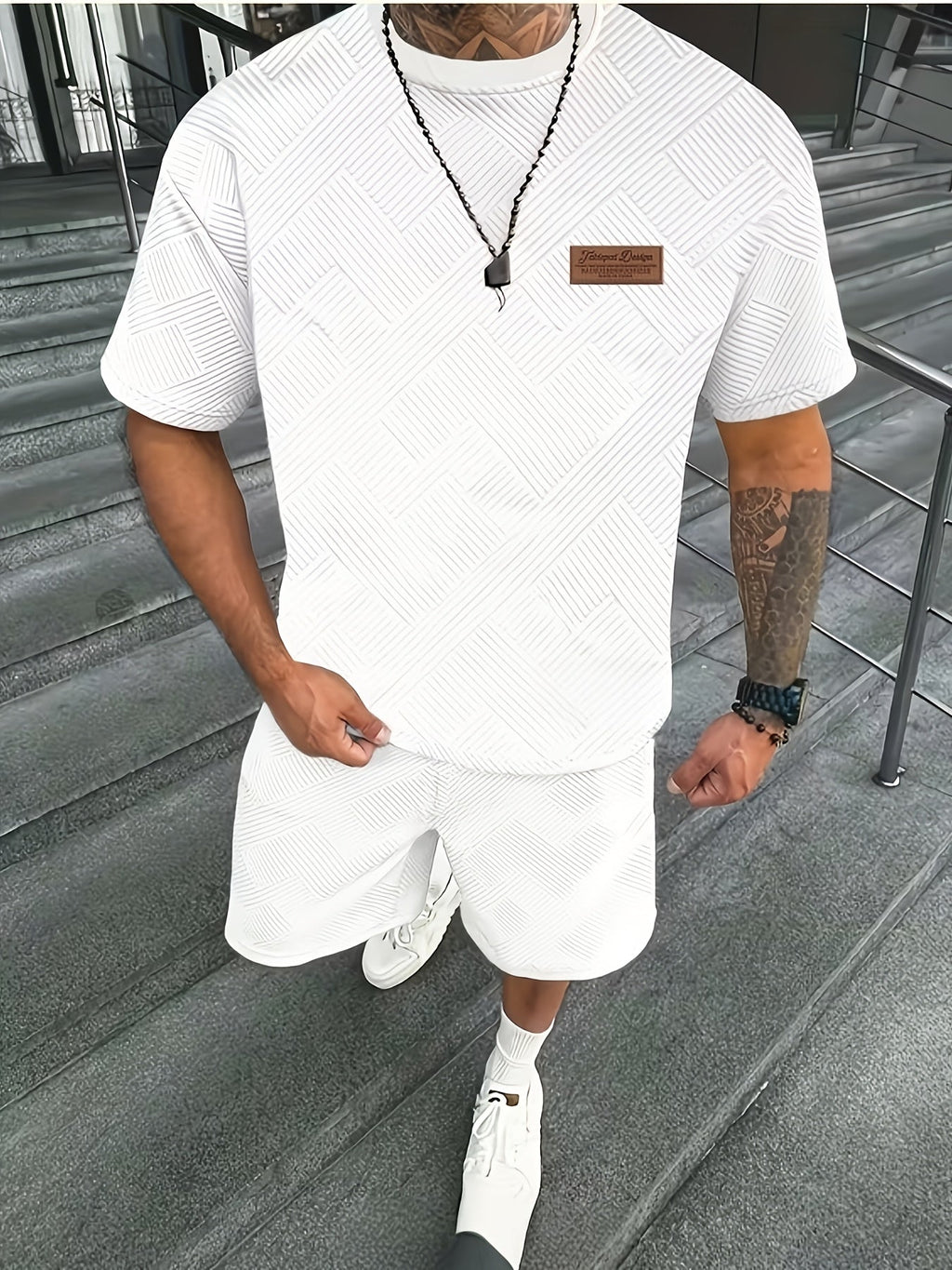 Arjun  - Round Neck Short Sleeve Set | Julian & Claire Toronto