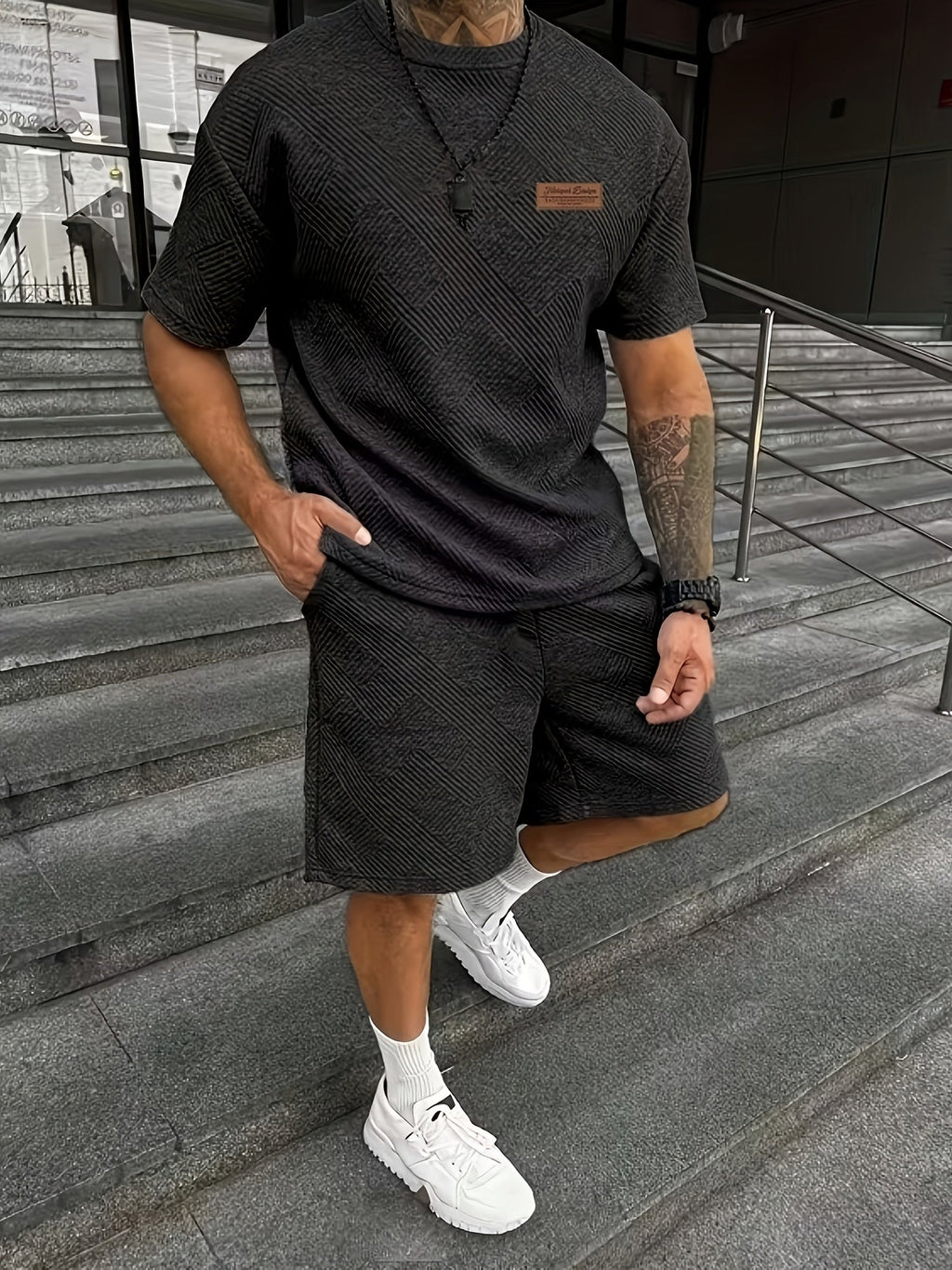 Arjun  - Round Neck Short Sleeve Set | Julian & Claire Toronto