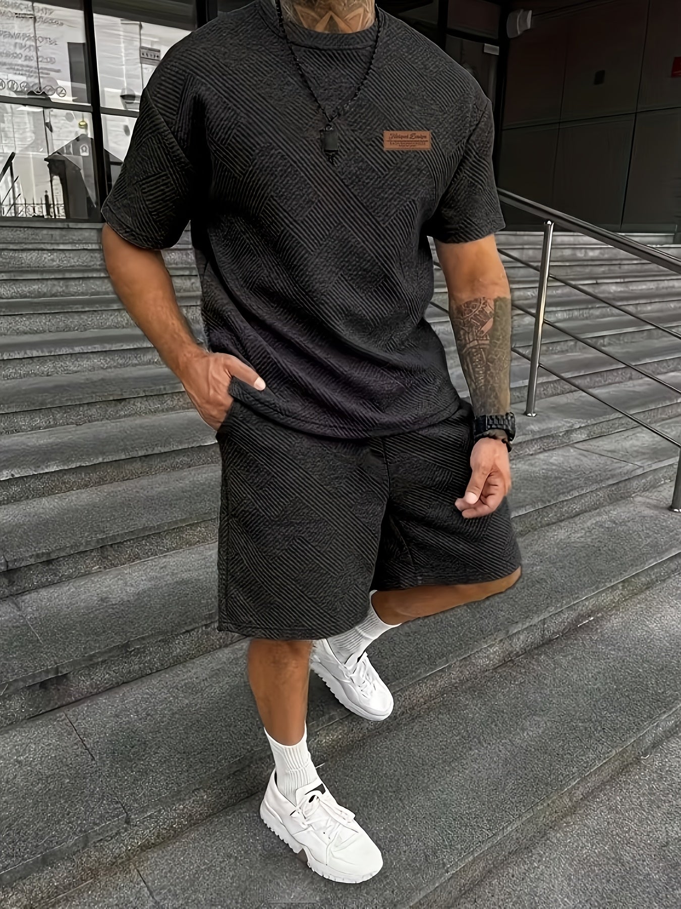 Arjun  - Round Neck Short Sleeve Set | Julian & Claire Toronto