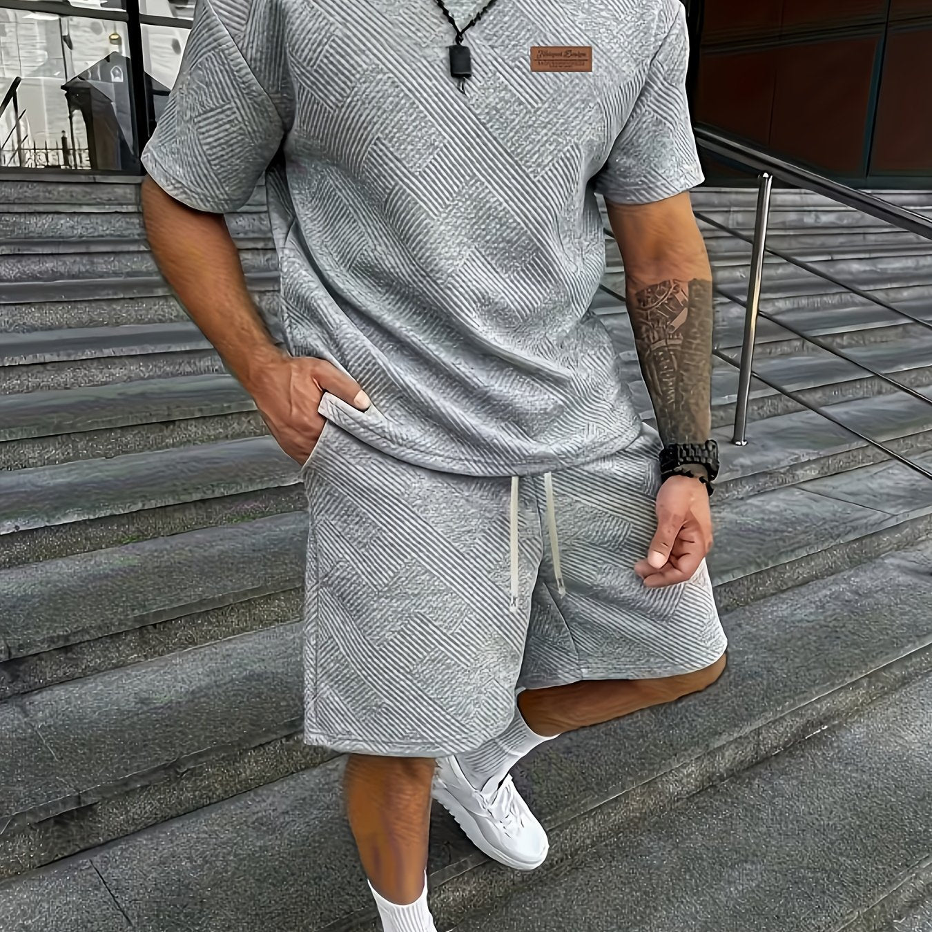 Arjun  - Round Neck Short Sleeve Set | Julian & Claire Toronto