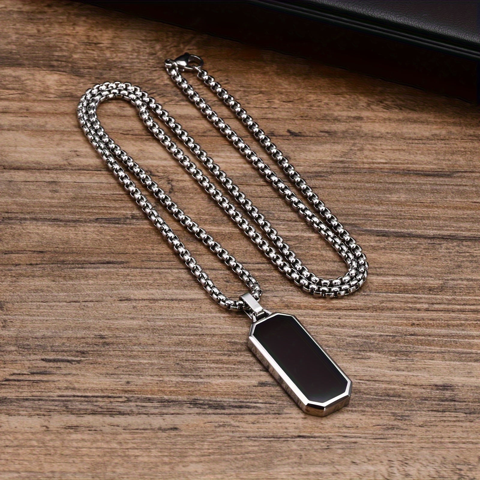 Jean - Stainless Steel Pendant Black | Julian & Claire Toronto