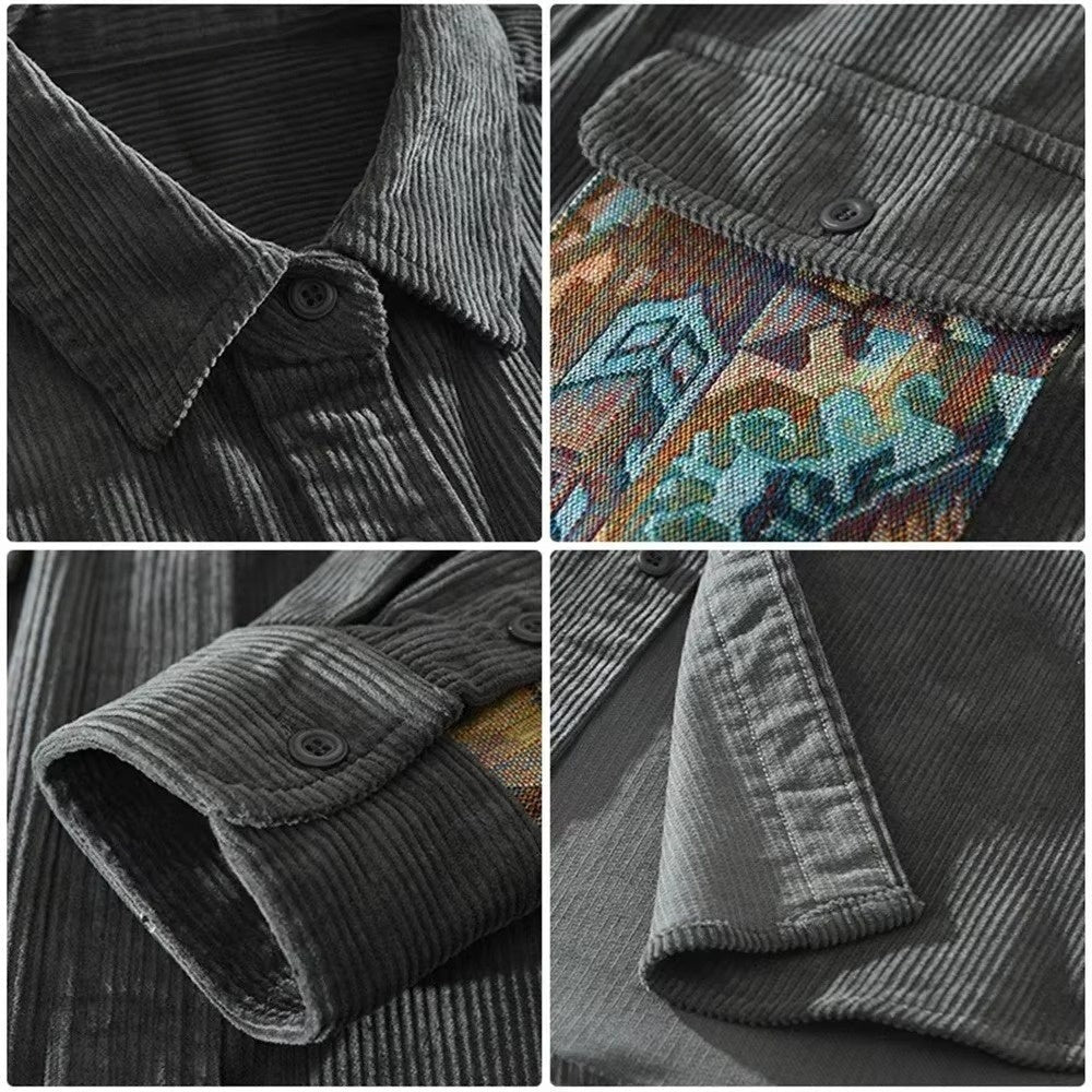 Mercer - Textured Patchwork Button-Up Shirt | By Julian & Claire Toronto