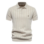 Brady - Classic Ribbed Knit Polo Shirt | By Julian & Claire Toronto
