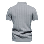 Brady - Classic Ribbed Knit Polo Shirt | By Julian & Claire Toronto