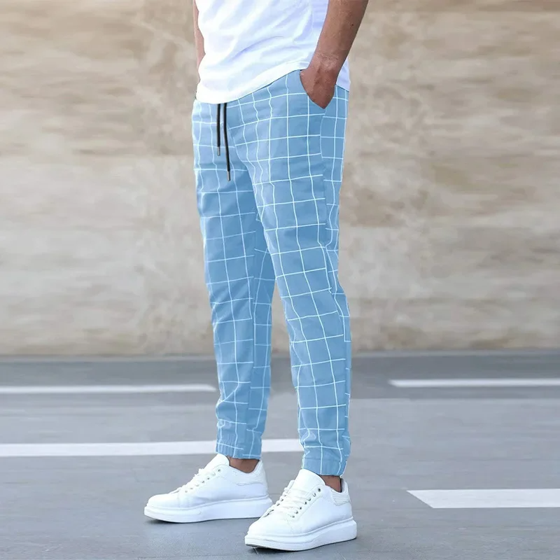 Teagan - Casual Grid Pattern Joggers | By Julian & Claire Toronto
