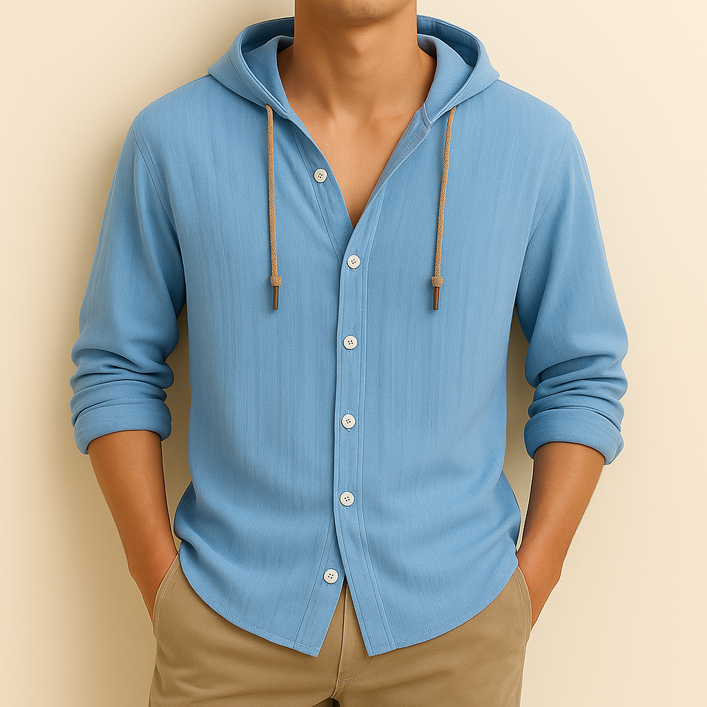Milton - Relaxed Hooded Button-Up Shirt | By Julian & Claire Toronto