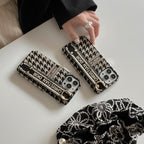 Fashion Houndstooth Wristband iPhone Case