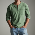 John - Relaxed Casual Henley Shirt | By Julian & Claire Toronto