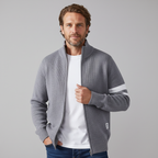 Christopher - Classic Ribbed Zip Sweater | By Julian & Claire Toronto