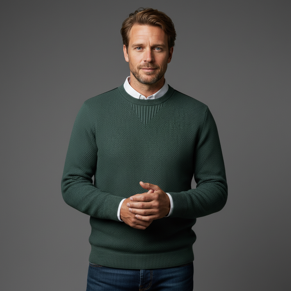 Arthur - Textured Everyday Crewneck Sweater | By Julian & Claire Toronto