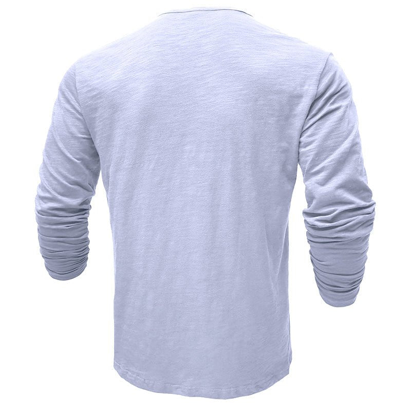 Gerald - Classic Long Sleeve Henley Shirt | By Julian & Claire Toronto
