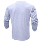Gerald - Classic Long Sleeve Henley Shirt | By Julian & Claire Toronto