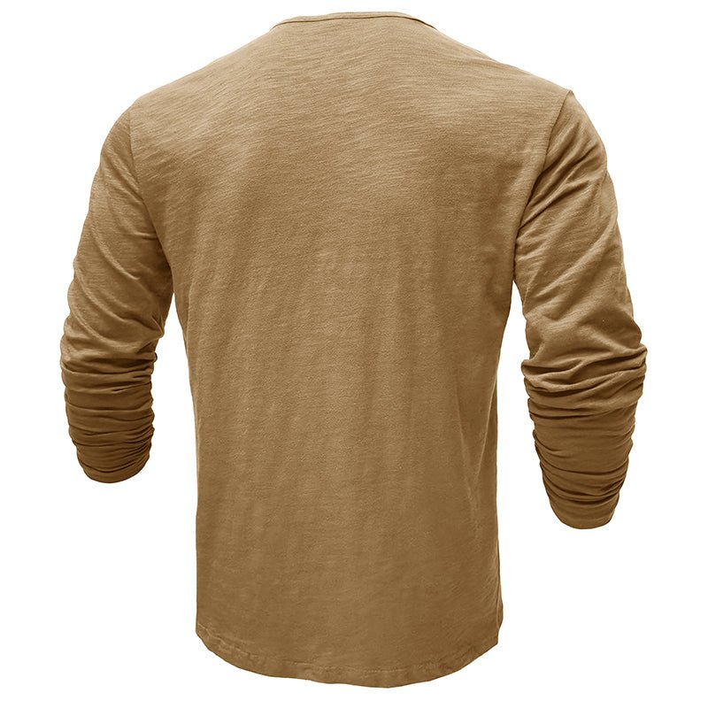 Gerald - Classic Long Sleeve Henley Shirt | By Julian & Claire Toronto