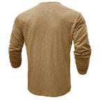 Gerald - Classic Long Sleeve Henley Shirt | By Julian & Claire Toronto