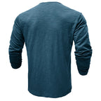 Gerald - Classic Long Sleeve Henley Shirt | By Julian & Claire Toronto