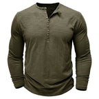 Gerald - Classic Long Sleeve Henley Shirt | By Julian & Claire Toronto