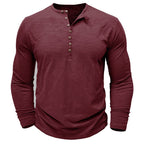 Gerald - Classic Long Sleeve Henley Shirt | By Julian & Claire Toronto
