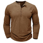 Gerald - Classic Long Sleeve Henley Shirt | By Julian & Claire Toronto